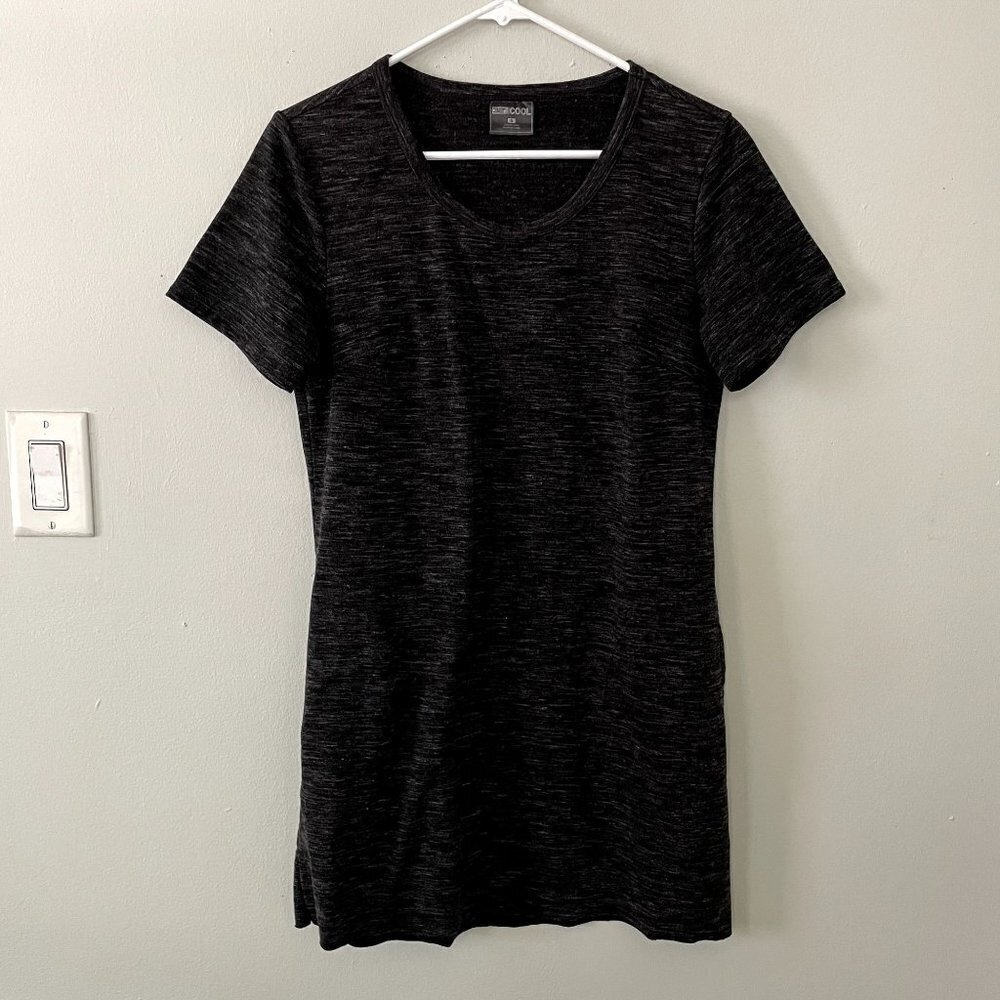32 degree cool gray black short sleeved dress casual comfortable sheath dress